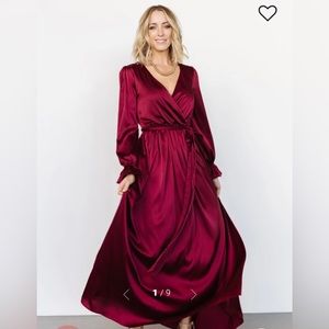 Baltic Born Cranberry Satin Dress